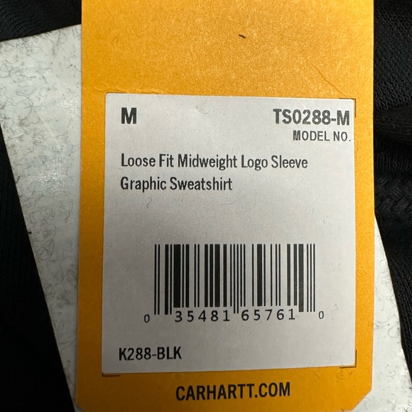 Carhartt Men's Loose Fit Midweight Logo Sleeve Graphic Sweatshirt New With Tags - Picture 5 of 5